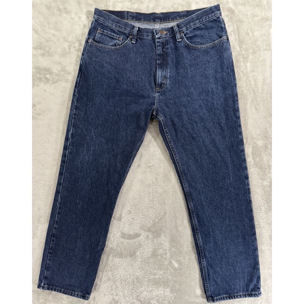Wrangler Jeans‎ Mens 36x30 Blue High Rise Straight Midnight Rinse 100% Cotton